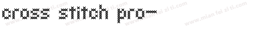 cross stitch pro字体转换
